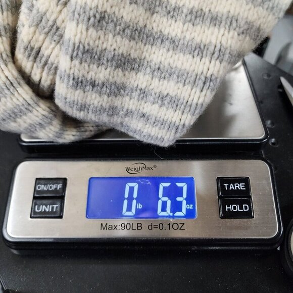 Fisherman out of Ireland Striped Scarf Donegal Cream Knit Fringe Pure New Wool - Picture 12 of 12